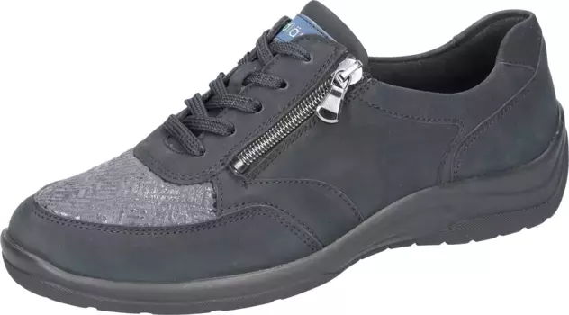 Обувь на шнуровке Waldlufer "HESNA-Soft", обувь для отдыха, полуботинки, удобная обувь комфортной ширины H (= очень широкая), синий