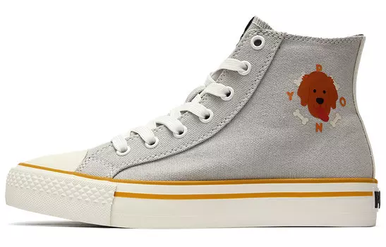 Обувь Shooter Canvas унисекс с высоким берцем серого цвета Pony