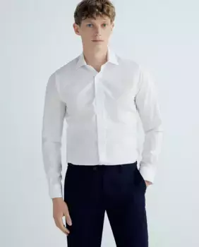 Обычная белая мужская рубашка Non Iron Mirto, белый