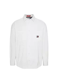 Обычная белая однотонная мужская рубашка Tommy Jeans