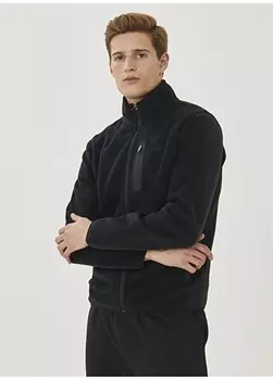 Обычная черная мужская флисовая толстовка стандартного кроя на молнии Wrangler