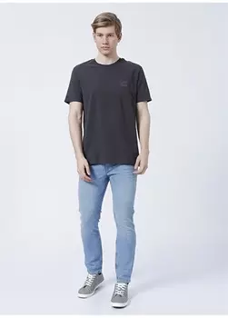 Обычная черная мужская футболка с круглым вырезом стандартного кроя Lee