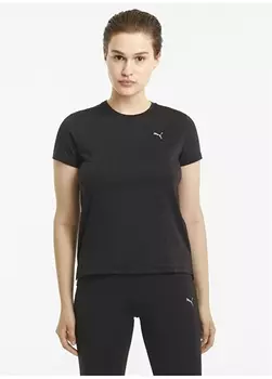 Обычная черная женская футболка с круглым вырезом Puma