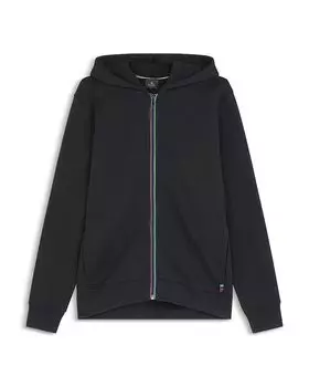 Обычная худи в полоску на молнии PS Paul Smith, черный
