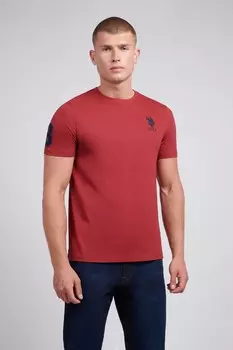 Обычная мужская футболка player 3 U.S. Polo Assn, красный