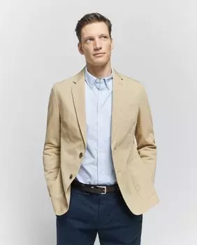 Обычная мужская куртка из хлопка и льна без подкладки Emidio Tucci