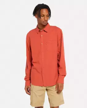 Обычная мужская рубашка без рисунка Levi's, красный