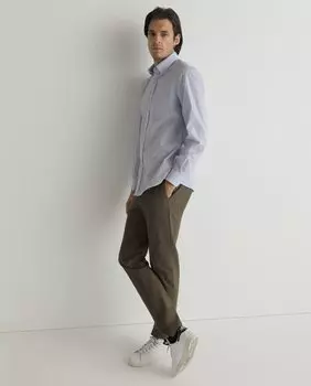 Обычная мужская рубашка в синюю клетку Florentino, светло-синий