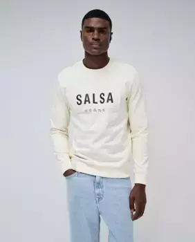 Обычная мужская толстовка с брендингом Salsa Jeans, цвет Crudo