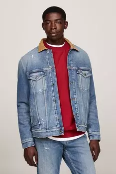 Обычная посадка куртка райана тедди дальнобойщика Tommy Jeans, синий