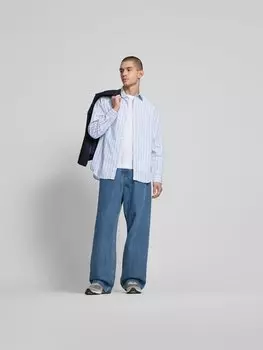 Обычная повседневная рубашка с воротником Кент Wood Wood, синий