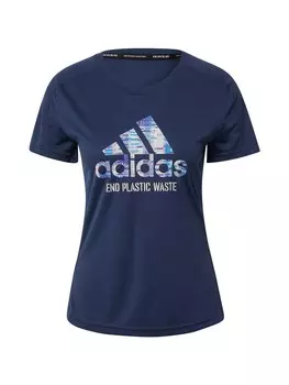 Обычная рубашка Performance Adidas, светло-голубой/темно-синий