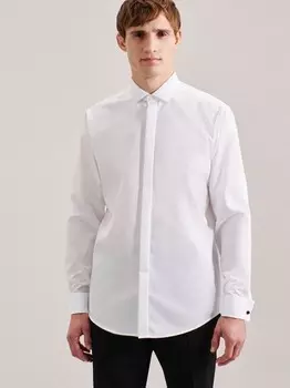 Обычная рубашка-смокинг с длинными рукавами Seidensticker, белый