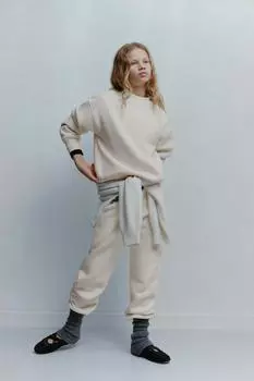 Обычная толстовка ZARA, экрю