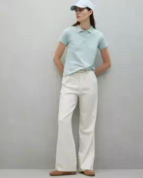 Обычная женская рубашка поло с коротким рукавом Easy Wear, цвет 582 Verde Agua