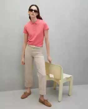 Обычная женская рубашка поло с коротким рукавом Easy Wear, красный