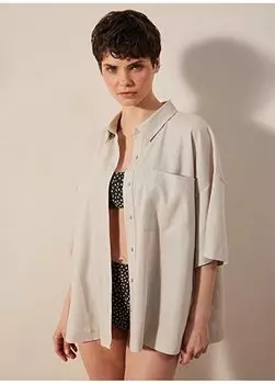 Обычная женская рубашка с рубашочным воротником PLD7GQ9J24IY Penti