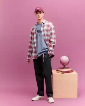 Обычные брюки-чиносы с эластичной талией Green Coast, темно-синий