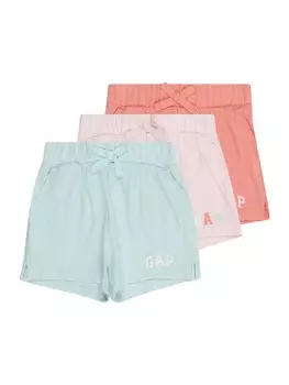 Обычные брюки GAP, цвет Pastel blue/Pastel pink/Pastel red