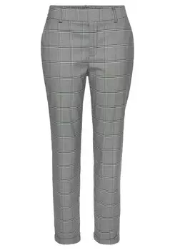 Обычные брюки Lascana, черно-белый