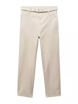 Обычные брюки MANGO, кремовый