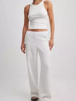Обычные брюки NA-KD, белый