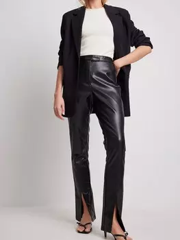 Обычные брюки NA-KD, черный