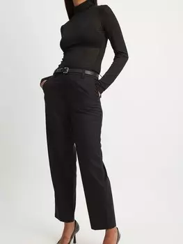 Обычные брюки NA-KD, черный