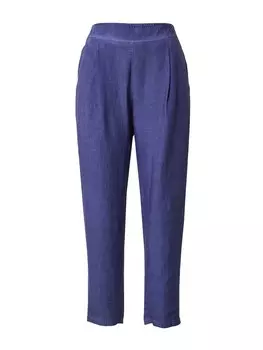 Обычные брюки со складками спереди 120% Lino, индиго