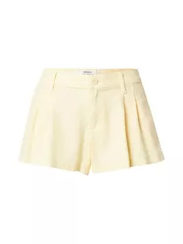 Обычные брюки со складками спереди HOLLISTER LIVVY, цвет Light yellow