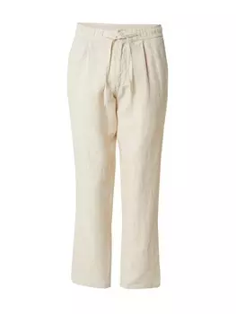 Обычные брюки со складками спереди KnowledgeCotton Apparel, бежевый