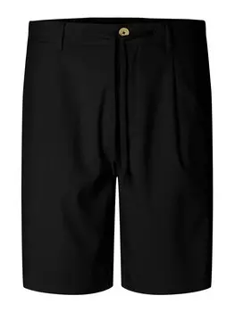 Обычные брюки со складками спереди SELECTED Leroy, черный