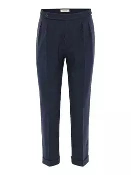 Обычные брюки в складку Antioch Eladio, цвет Navy/Gentian