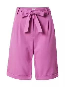 Обычные брюки в складку спереди ESPRIT, розовый