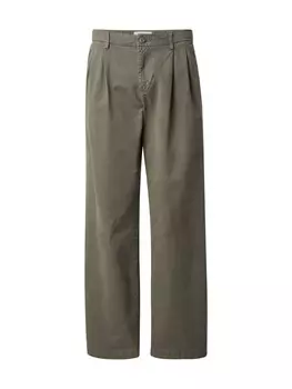 Обычные брюки в складку спереди JACK & JONES, оливковый