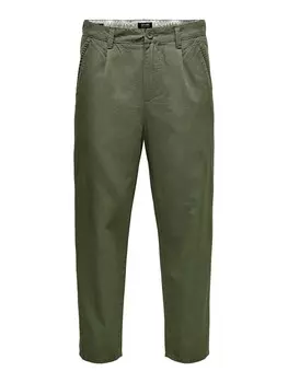 Обычные брюки в складку спереди Only & Sons Dew, зеленый