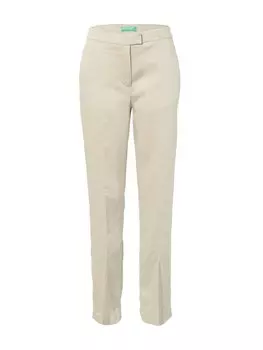 Обычные брюки в складку UNITED COLORS OF BENETTON, кремовый