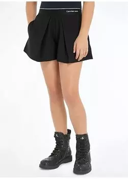 Обычные черные шорты для девочек PUNTO TAPE SKORT Calvin Klein, черный