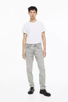 Обычные джинсы H&amp;M, бледно-серый джинсовый
