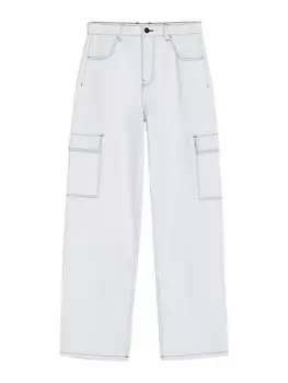 Обычные джинсы-карго Bershka, белый