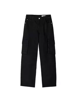 Обычные джинсы-карго Bershka, черный