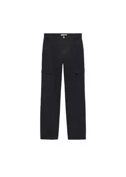 Обычные джинсы-карго MANGO, антрацит