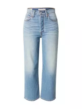 Обычные джинсы LEVI'S RIBCAGE STRAIGHT ANKLE BLACKS IN LINEN DENIM, индиго