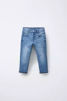 Обычные джинсы с прорезями ZARA, синий
