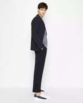 Обычные мужские брюки чинос синего цвета Armani Exchange, темно-синий