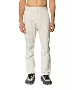 Обычные мужские брюки-карго экрю Diesel, светло-бежевый