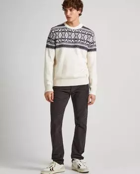 Обычные мужские брюки с пятью карманами темно-серого цвета Pepe Jeans, темно-серый