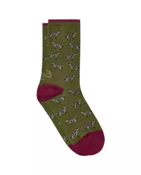 Обычные носки зеленого цвета с принтом «зебра» Kiff-Kiff, зеленый