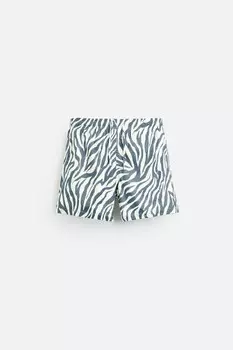 Обычные плавки с животным принтом ZARA, экрю