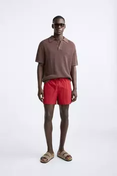 Обычные плавки ZARA, красный